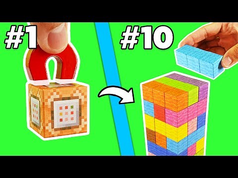 VERY Satisfying Things With Magnetic Minecraft Blocks...