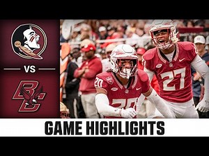Florida State vs. Boston College Football Highlights | 2023 ACC Football