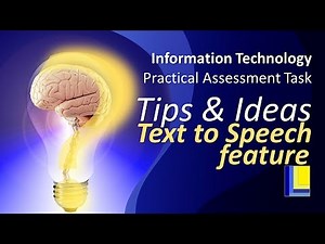 IT PAT Tips and Hints | Text To Speech feature
