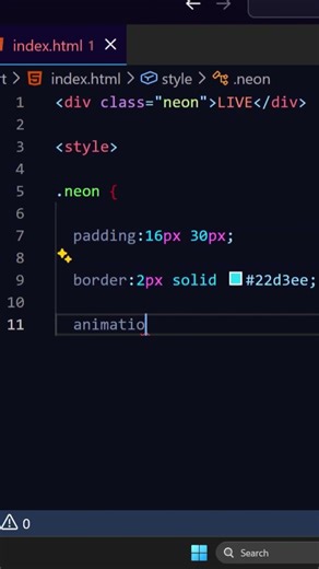 Neon Outline Pulse using css #coding #csscoding