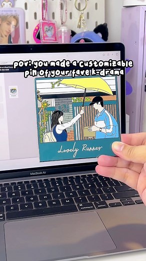 1.5K views · 27 reactions | these customized pins turned out so pretty. 凉﫶 as a lovely runner fan, i'm so happy! #jnmhrd #GSJJ #lapelpins #customlapelpins #customized #diy #kdramafan #kdrama #lovelyrunner #imsol #sunjae #byeonwooseok #kpopdesk #pinkaesthetic | Kawaii Budols | Facebook