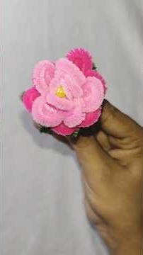 Handmade DIY Pipe Cleaner Rose | Twist rose from pipe cleaners #diy #youtubeshorts #craft #rose