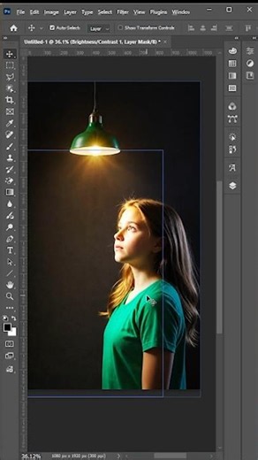 Add Dramatic Light Effect in Photoshop | Easy Photoshop Tutorial for Beginners 🔥 #shorts
