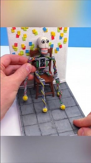 Making ELBER ROBOT with Clay #clayart #plastilina #robot