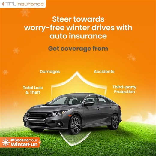 Prepare your car for winter adventures and ensure a safe journey on the road! Our comprehensive coverage includes protection against accidents, fire, total loss & theft, damages, third-party liabilities, and more Download the app and get insured: https://bit.ly/3tdLDMI #TPLInsurance #TPL #GeneralInsurance #Coverage #GetCovered #AutoInsurance #SecureYourWinterFun | TPL Insurance | Facebook