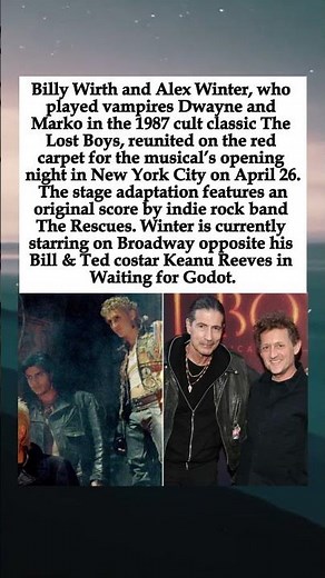 Billy Wirth and Alex Winter Reunite at The Lost Boys Musical Opening Night #TheLostBoys #BillyWirth