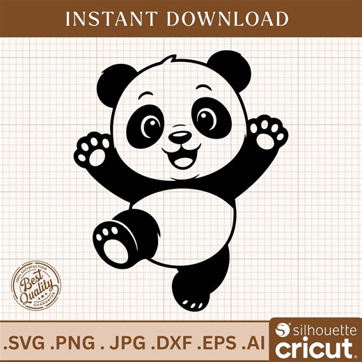 Baby Panda Svg, Cute Panda Bear Png, Nursery Animal Clipart, Cartoon Panda Svg, Baby Shower Panda, Panda Bear Clipart - DIY Crafts - Etsy