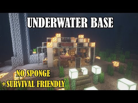 Minecraft: How To Build An Easy Underwater Base Tutorial (No Sponge)