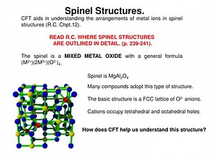 Spinel Structures. - SlideServe