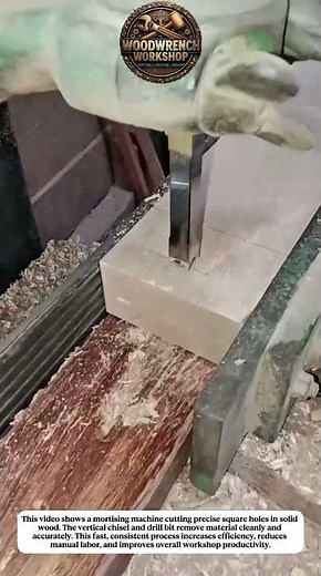 High-Speed Mortising Machine | Accurate Square Hole Woodworking Process