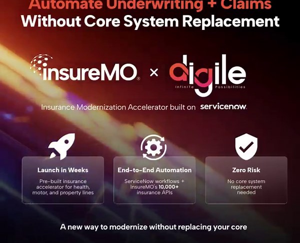 InsureMO and Digile Launch ServiceNow-Powered Insurance Accelerator | InsureMO posted on the topic | LinkedIn