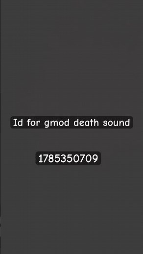 Gmod death sound effect id #id #boombox