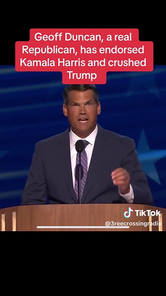 Geoff Duncan a former Republican has endorsed Kamala Harris at the DNC while crushing Trump and MAGA republicans