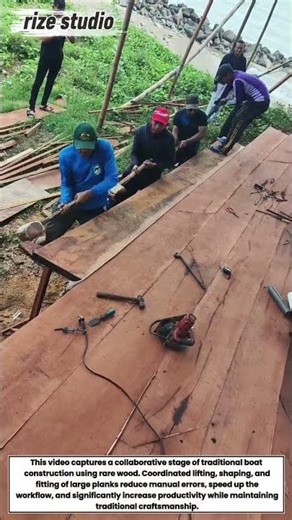 Traditional Wooden Boat Construction | Teamwork Using Rare Wood