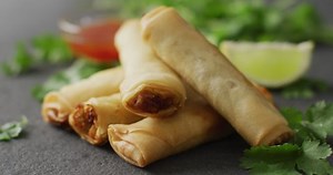 Composition Plate Spring Rolls Chilli Sauce Stock Footage Video (100% Royalty-free) 1094536749 | Shutterstock