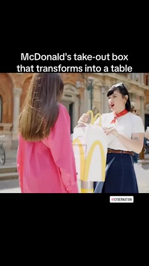 McDonald's Table Bag: Foldable Takeout Box Turns into a Table