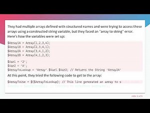Solving PHP Array Errors with Variable Variables