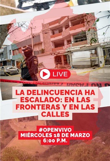 📍 𝐒𝐨𝐥𝐨 𝐜𝐨𝐧 𝐭𝐮 𝐚𝐩𝐨𝐲𝐨, 𝐞𝐬 𝐩𝐨𝐬𝐢𝐛𝐥𝐞 𝐧𝐮𝐞𝐬𝐭𝐫𝐨 𝐩𝐞𝐫𝐢𝐨𝐝𝐢𝐬𝐦𝐨. 𝐇𝐚𝐳𝐭𝐞 𝐀𝐥𝐢𝐚𝐝𝐨/𝐚 𝐝𝐞 𝐎𝐣𝐨𝐏𝐮́𝐛𝐥𝐢𝐜𝐨: 𝐨𝐣𝐨-𝐩𝐮𝐛𝐥𝐢𝐜𝐨.𝐜𝐨𝐦/𝐚𝐥𝐢𝐚𝐝𝐨𝐬 🔴 La delincuencia ha escalado en el Perú. Por un lado, el crimen transnacional afecta las fronteras, con organizaciones como Los Lobos y Los Choneros librando una guerra por el oro. Por el otro, la inseguridad ciudadana crece, con atentados constantes en regiones como La Libertad. 📣 Mañana, abordaremos es