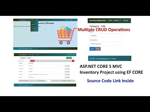 ASP .NET Core 5 MVC project with full Source Code Multiple CRUDS