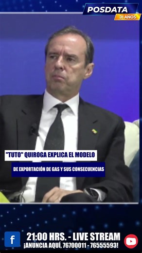 Tuto Quiroga y la historia del gas en Bolivia