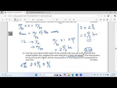 MATHS PAPER 2 SECTION 2 : KCSE PREPARATIONS
