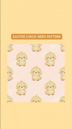 Cute Easter Chick Seamless Pattern 🐥 | Surface Pattern Design in Canva