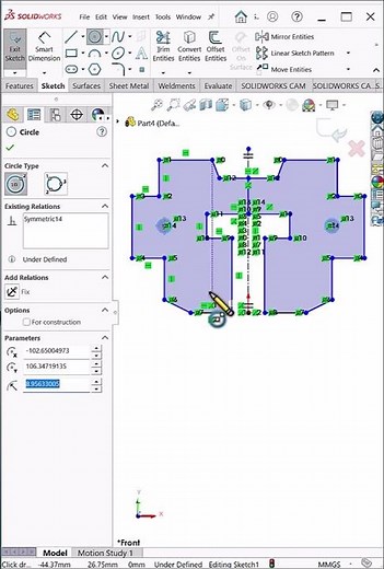 Dynamic Mirror Tool in SolidWorks | Extrude Part Design Tutorial #shorts