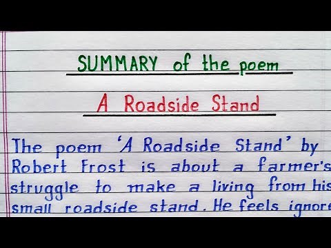 A Roadside Stand | summary of the poem | class 12 English poem | NCERT | @NotesLibrary