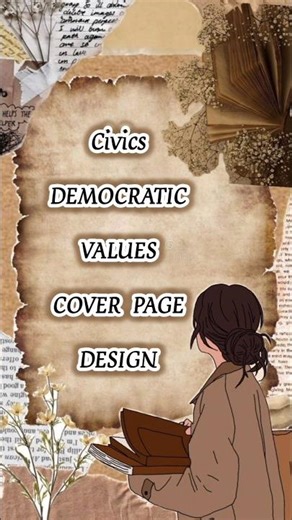 Civics Democratic Values Cover Page Design Ideas⚖️#shorts #civics #borderdesign