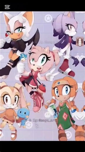 sonic girls characters edit 🩷🌸 #sonic #edit #amysonic #amyrose