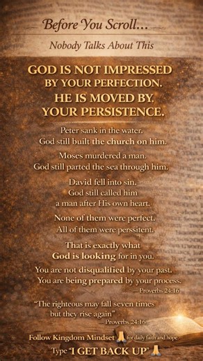 God Isn’t Looking For Perfection… Just Persistence 🙏 #jesus #god #faith