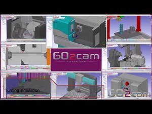 GO2cam examples of Full Machine Simulation using MachineWorks Technology