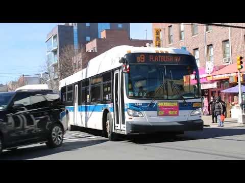 MTA NYCT: 2012 NFI XD40 #4899 on the B9 to Flatbush Av at 60 St/8 Av