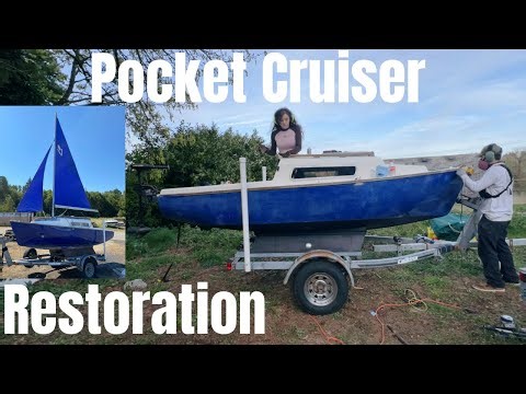mini cruising sailboat | pocket cruiser | boat restoration project | trailerable pocket cruiser