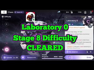[Chaos Zero Nightmare] Laboratory 0 Stage 8 Difficulty Cleared within 3 hours of patch