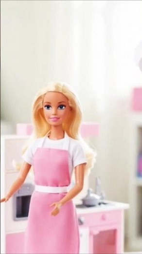 Barbie Cooking Fun Style Kitchen Playtime ! # Barbie family