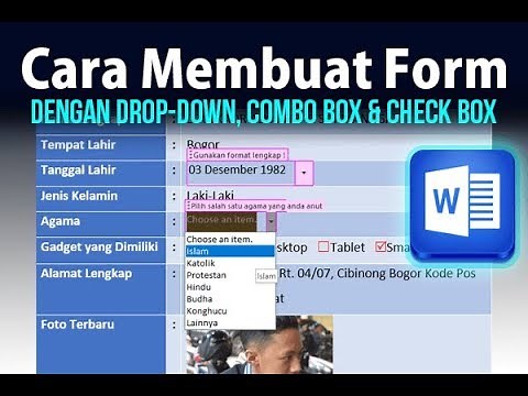How to Create Drop Down Menus and Check Boxes in Word