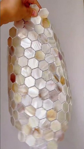 Elegant Beige Mother of Pearl Mosaic Tiles | Luxury Interior Wall Design Inspiration