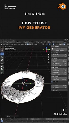 How to use ivy generator in blender