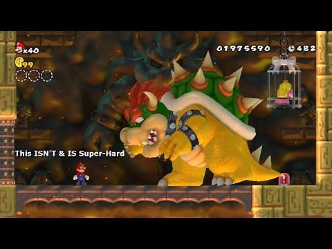 Fighting A Super-Sized (2x) Bowser ISN'T & IS As Hard As You'd Think (New Super Mario Bros Wii)