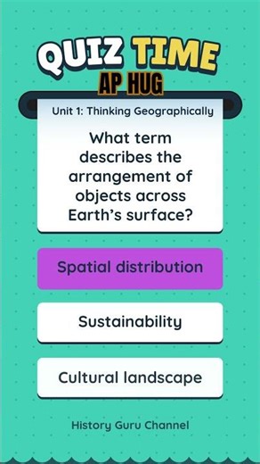 Can You Solve This AP HUG Geography Question 🌍 Unit 1 Challenge