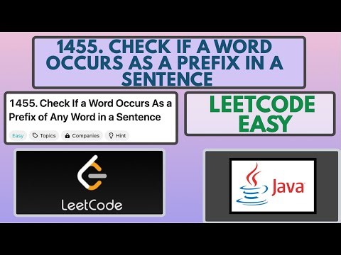 Leetcode | 1455. Check If a Word Occurs As a Prefix of Any Word in a Sentence | Easy | Java Solution