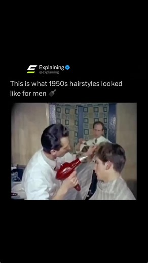 Explaining on Instagram: "Men’s hairstyles in the 1950s were all about clean cuts, sharp lines and effortless cool — the kind of looks that defined an era and still influence style today 💈✨ The classic side part and neatly combed styles were everywhere, inspired by movie stars and the rise of postwar elegance. At the same time, rebels and rock icons popularized greased back hair, pompadours and bold volume that became symbols of attitude and youth culture 🎬🔥 Whether tidy and refined or wild a