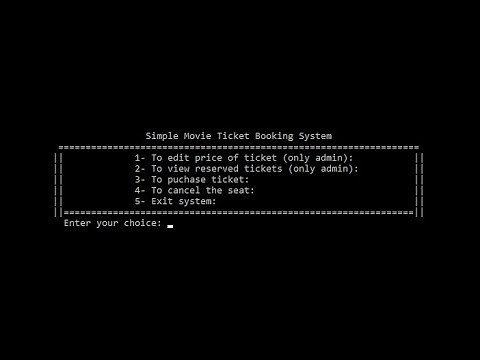 Simple Movie Ticket Booking System In C Programming With Source Code | Source Code & Projects