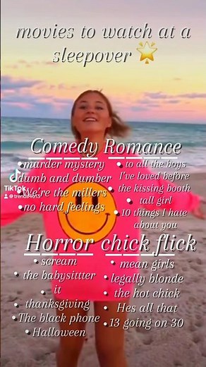 Movies to watch at sleepovers 🍿 🎥 #summer #viral #trends