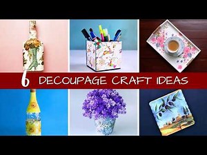 6 Decoupage Ideas ✨ | Easy DIY Decoupage for Beginners | Home Decor Crafts