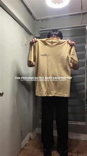 The Process Outfit Boxy Cropped T-Shirt! sarap nito suotin araw araw 👌🏻👌🏻 #boxycropshirt #boxyshirt #4u #trending #fyp