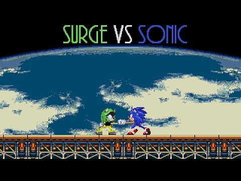 Sonic VS Surge (sonic 3 styled sprite animation)