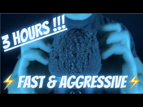 ASMR ⚡️ FAST and AGGRESSIVE mic scratching | 3 HOURS