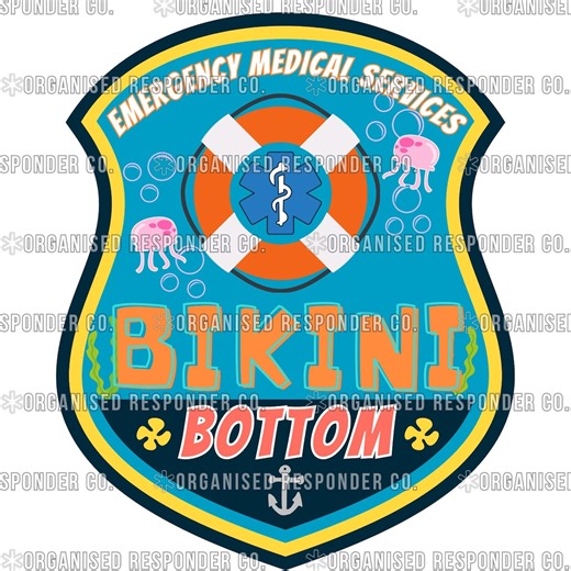 Bikini Bottom EMS Decal | Funny EMT Medic Sticker - Etsy